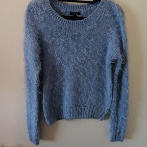 APT.9 Fuzzy angora feel baby blue woman's sweater